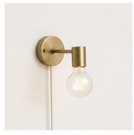Plug-In Wall Sconce — Chrome